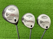 Callaway GREAT BIG BERTHA TITANIUM DRIVER + 5 & 7 WOOD SET Right BB UL Firm Flex