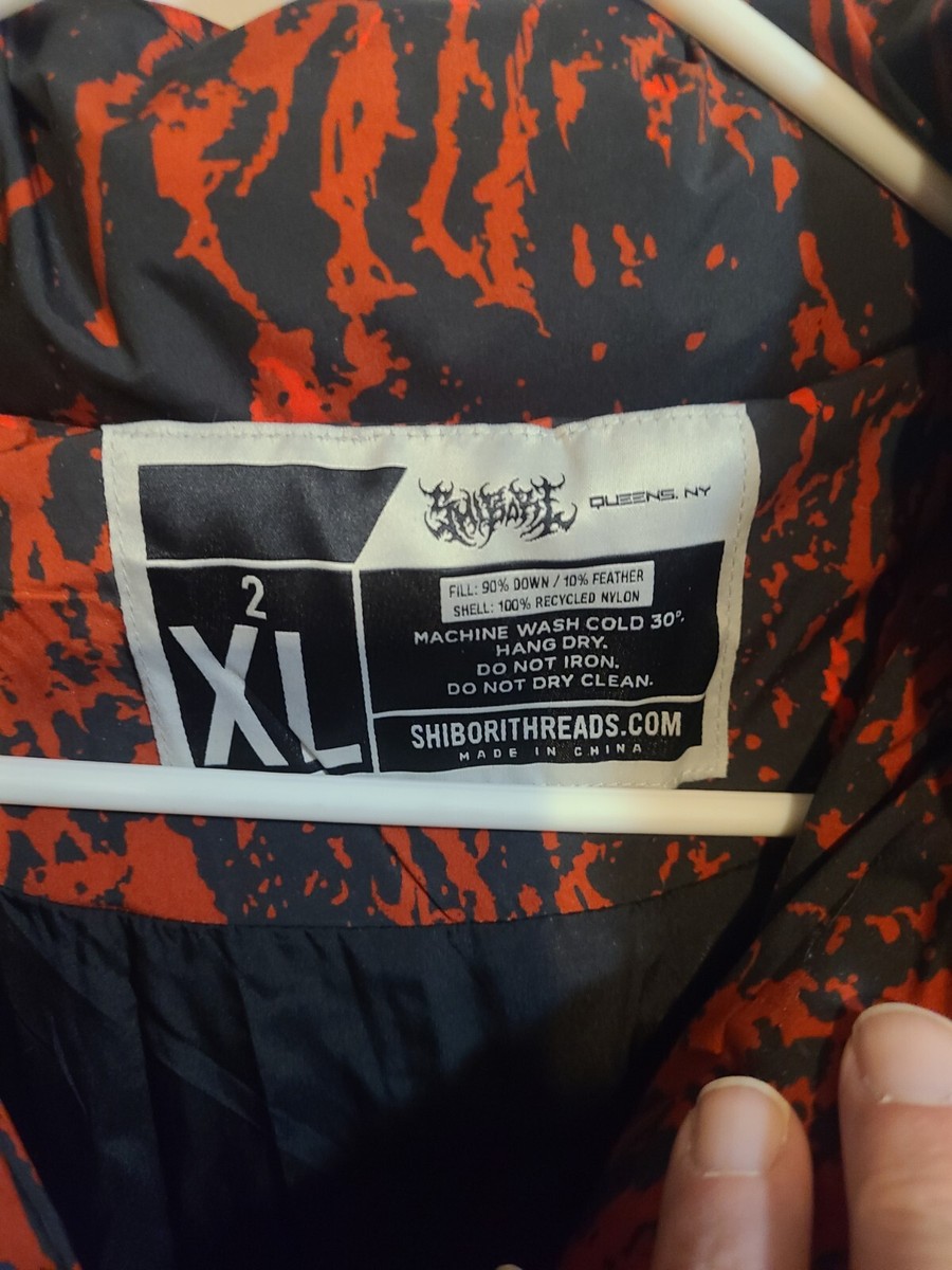 Ice Nine Kills Shibori Threads Blood Splatter Puffer Jacket Coat