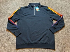 NWT ALDI Gear Shirt Adult L Navy Capsule Collection 1/4-Zip Logo Pullover 821188