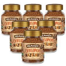 BEANIES INSTANT FLAVOURED COFFEE JARS 6 x 50g