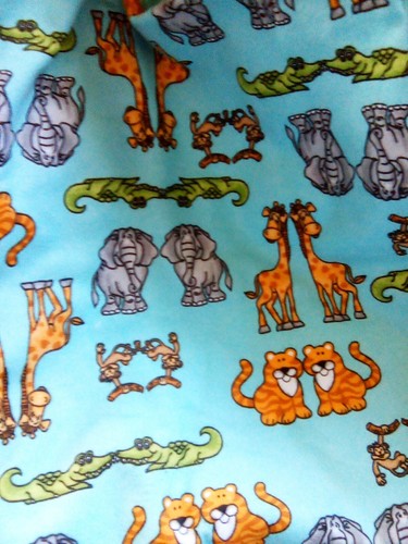 Zoo animal flannel material plus block baby flannel fabric two for one price - Picture 4 of 10