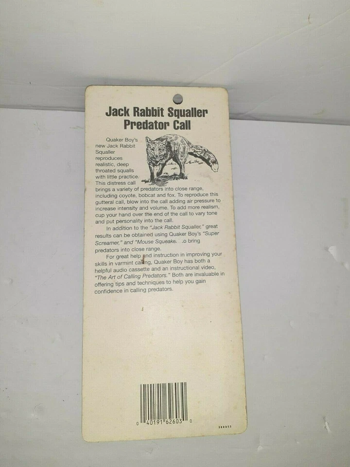 Nos QUAKER BOY NY  JACK RABBIT SQUALLER  Predator call CALL  Grey Ghost Series - Image 3 of 3