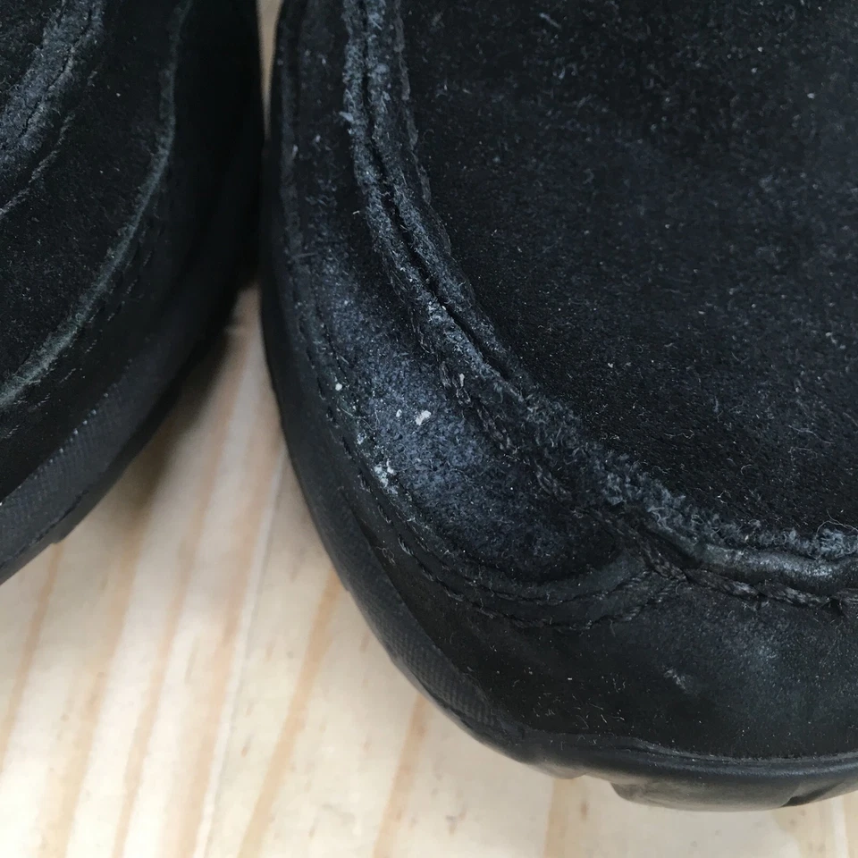 Botas Lands End femininas 9 B Chukka camurça preta com cadarço conforto casual tornozelo top - Imagem 4 de 4