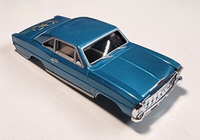 Auto World Blue 66 Chevy Nova SS HO Slot Car Body Only 100 Years