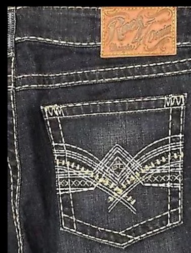 Wrangler Rock 47 Premium Jeans Mens 32x34 Denim Boot Cut Sample Prototype New - Picture 8 of 13