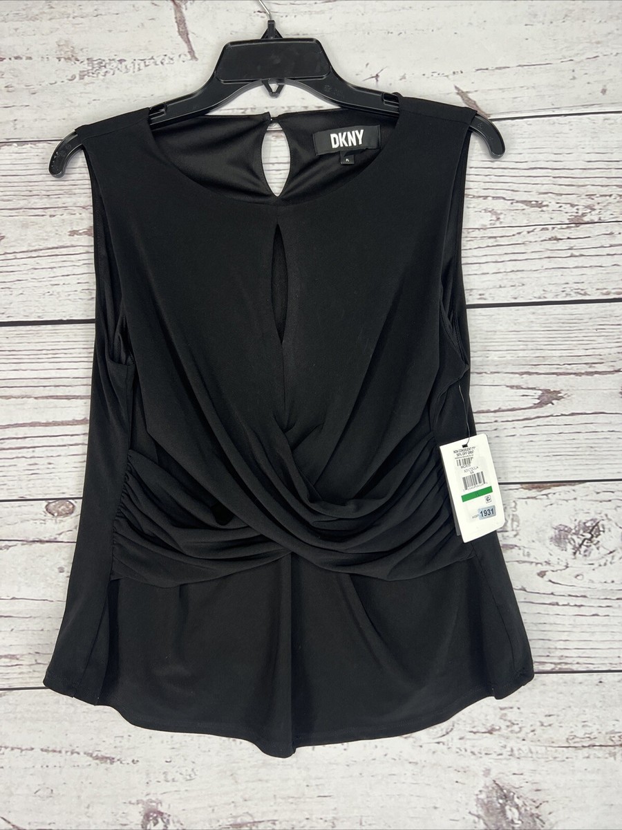 d Dkny Petite Sleeveless Crisscross Wrap Top Size PL | eBay