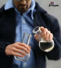 1/6 Miniature chemical flask Glass Bottle F 12" Breaking Bad Accessories 1pair