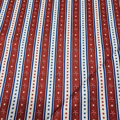 Home of the Brave BTY Dan Morris Quilting Treasures Blue Red Stars Stripes USA