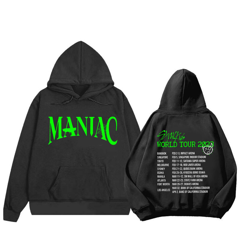 Stray Kids MANIAC CROPPED HOODIE ブラック M Stray Kids MANIAC Hoodie Pullover Straykids MANIAC Tour