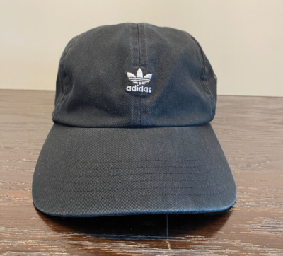 Adidas Hat Women One Size Black Twill Strapback Embroidered  display picture 1