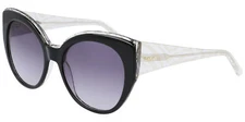 Bebe Women's Jet Round Cat-Eye Sunglasses w/ Gradient Lens - BB7231-001