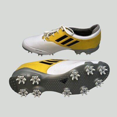 Adidas Adizero Tour Mens Golf Shoes Cleats Yellow White Black