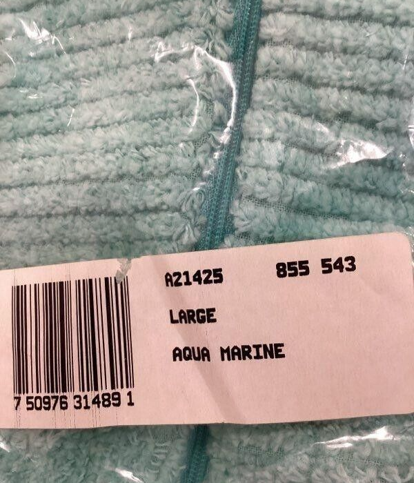 Vintage NWT Stan Herman for QVC AQUA 3/4 Zip Chenille Robe House Coat LARGE NEW eBay