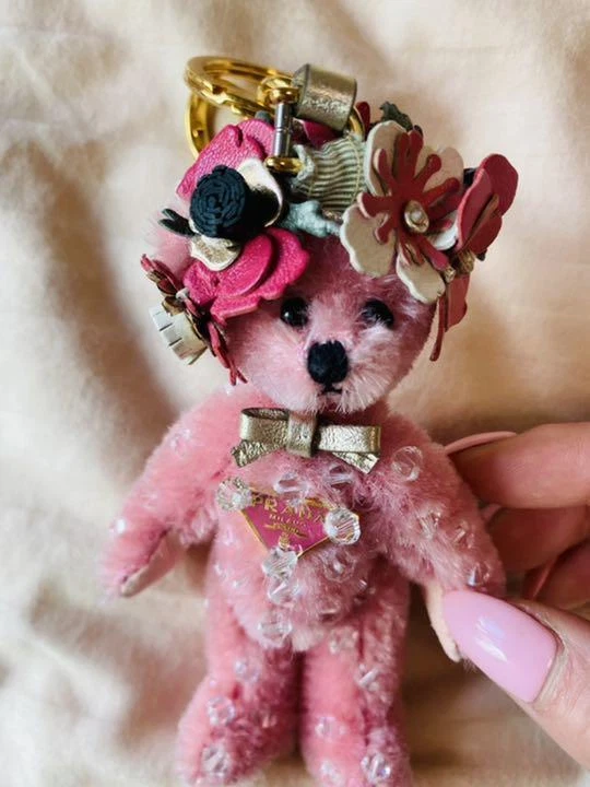 Little Luxuries Designs Teddy Bear Shaped Keychain/Bag Charm