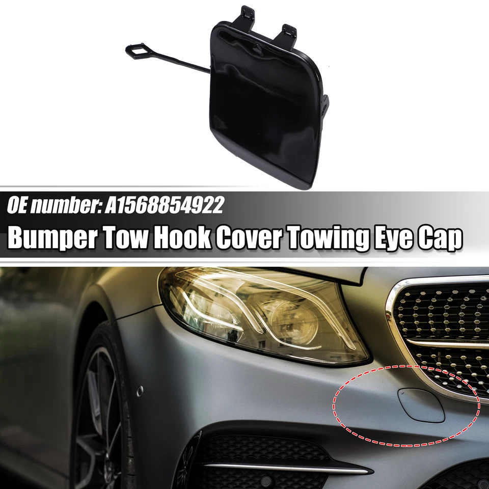 Cubierta de gancho de ojo de remolque para parachoques delantero derecho para Mercedes Benz GLA45 2015-2017 Foto 2 de 4