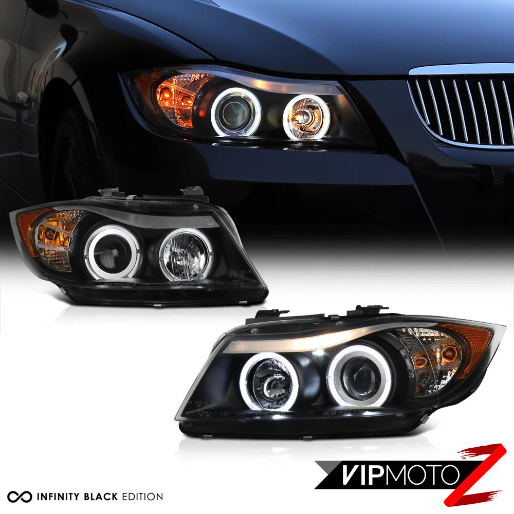 Bmw e90 on sale angel eye headlights
