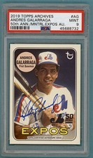 2019 Topps Archives 50th Anniversary Andres Galarraga Auto Issue #AG PSA 9 POP2 