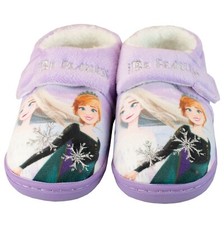 Disney Frozen Slippers UK Junior Shoe Size 6-12 Slip On Shoes Indoor Shoes Lilac