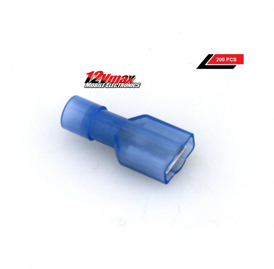 200pcs 16-14 Gauge Fully Nylon Insulated Female Spade Speaker Connectors Blue - Image 3 of 4
