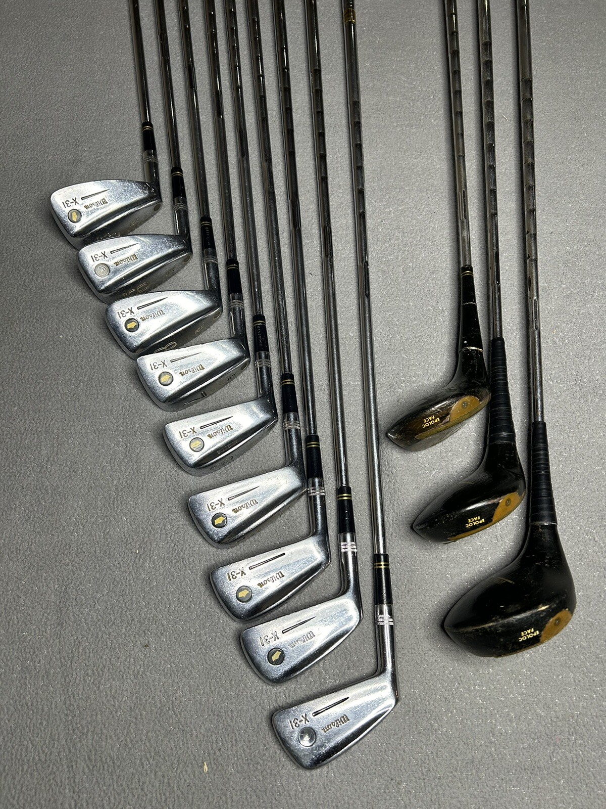 Vintage Wilson X31 Left Handed Golf Club Full Set Iron 2Wedge Driver 3