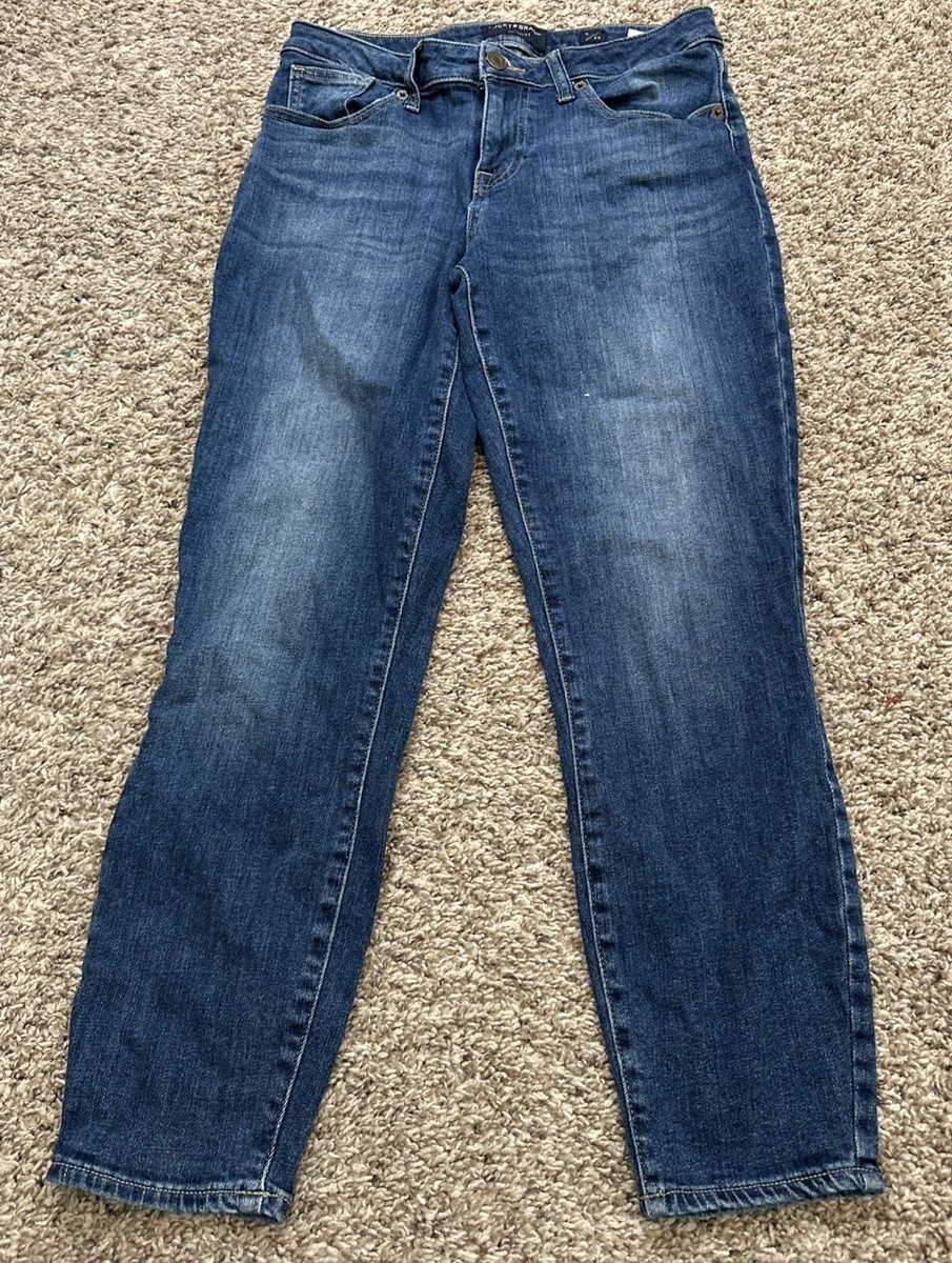 Lucky Brand Womens Size (Meas 28 X 24) Dark Wash Lolita Crop Low