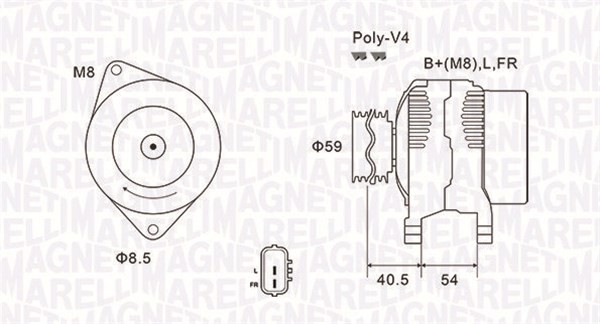 MAGNETI MARELLI-OE 063731927010 Alternator for HYUNDAI,KIA