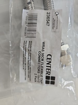 Wras centre wras 30cm flexible tap connector 15mm X 1-2