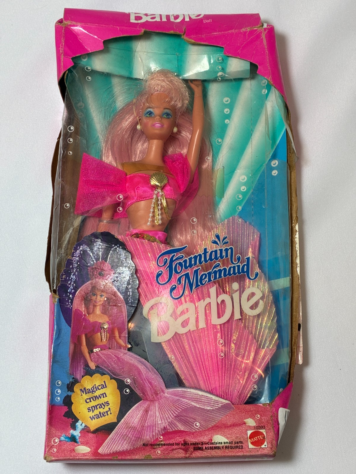 Mattel 1993 Vintage Fountain Mermaid Barbie Doll Sealed