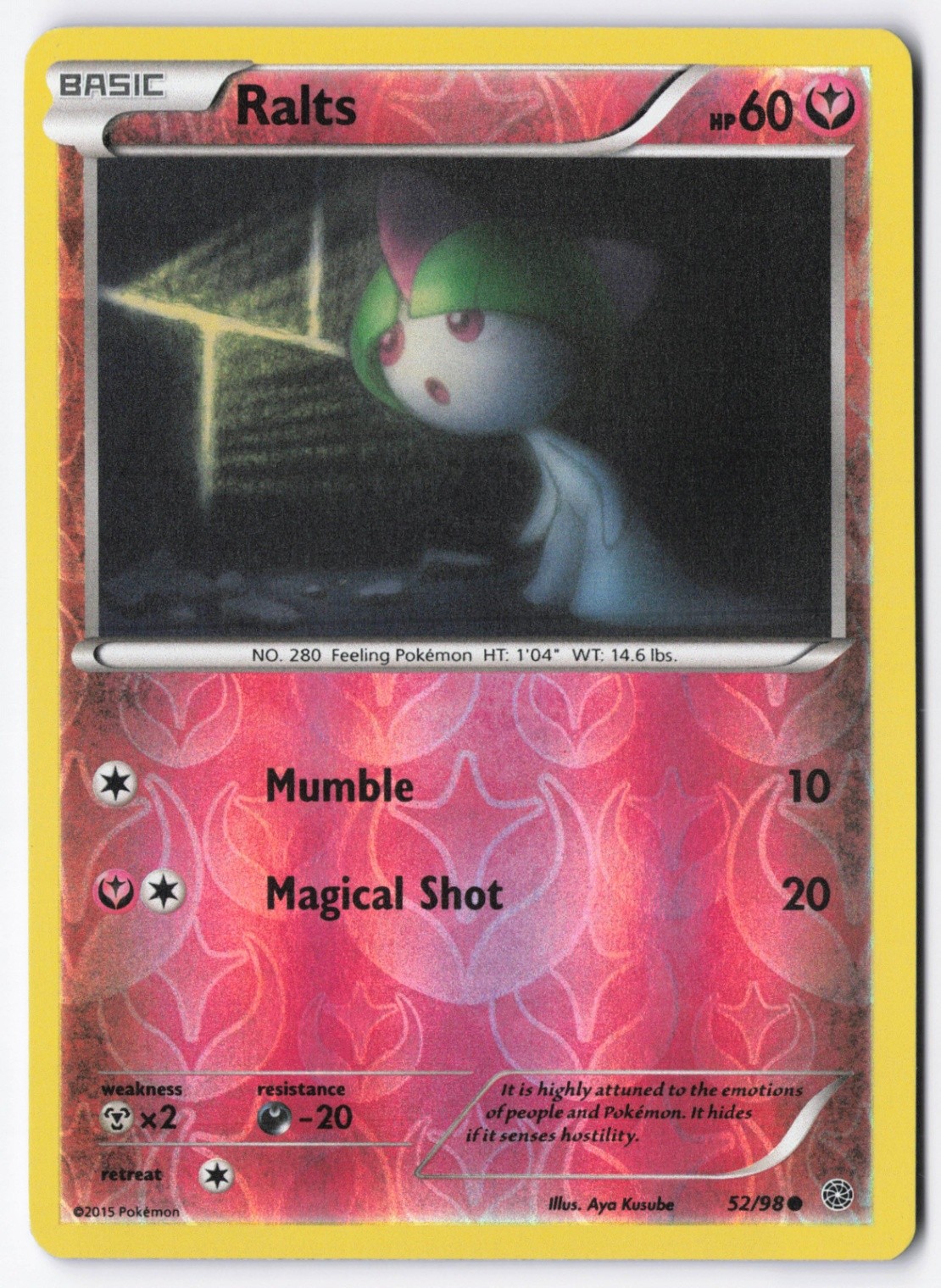 Ralts Reverse Holofoil Common XY - Ancient Origins 52/98 NM