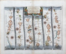 1675 LONDON > ST DAVIDS Ogilby Continuation Burton Haverford West Wales Swansea