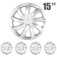 4Pcs 15 inch Front Rear Wheel Covers For R15 Tire Snap On Full Wheel Hub Caps