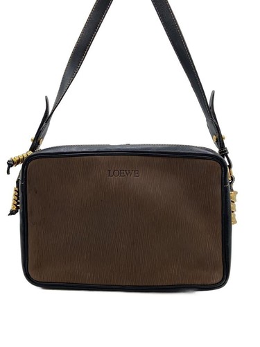 LOEWE shoulder bag leather Brown Used