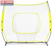 Athletic Works 7 ft x 7 ft Hit and Pitch Training Net with Strike Zone Target