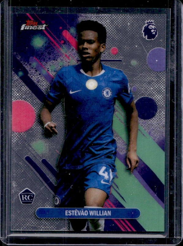 2025-26 Topps Finest Premier League Estevao Willian Common RC Rookie #28 Chelsea
