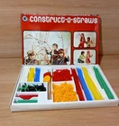 Construct-o-straws vintage toy 70s Original Box chidrens straw construction