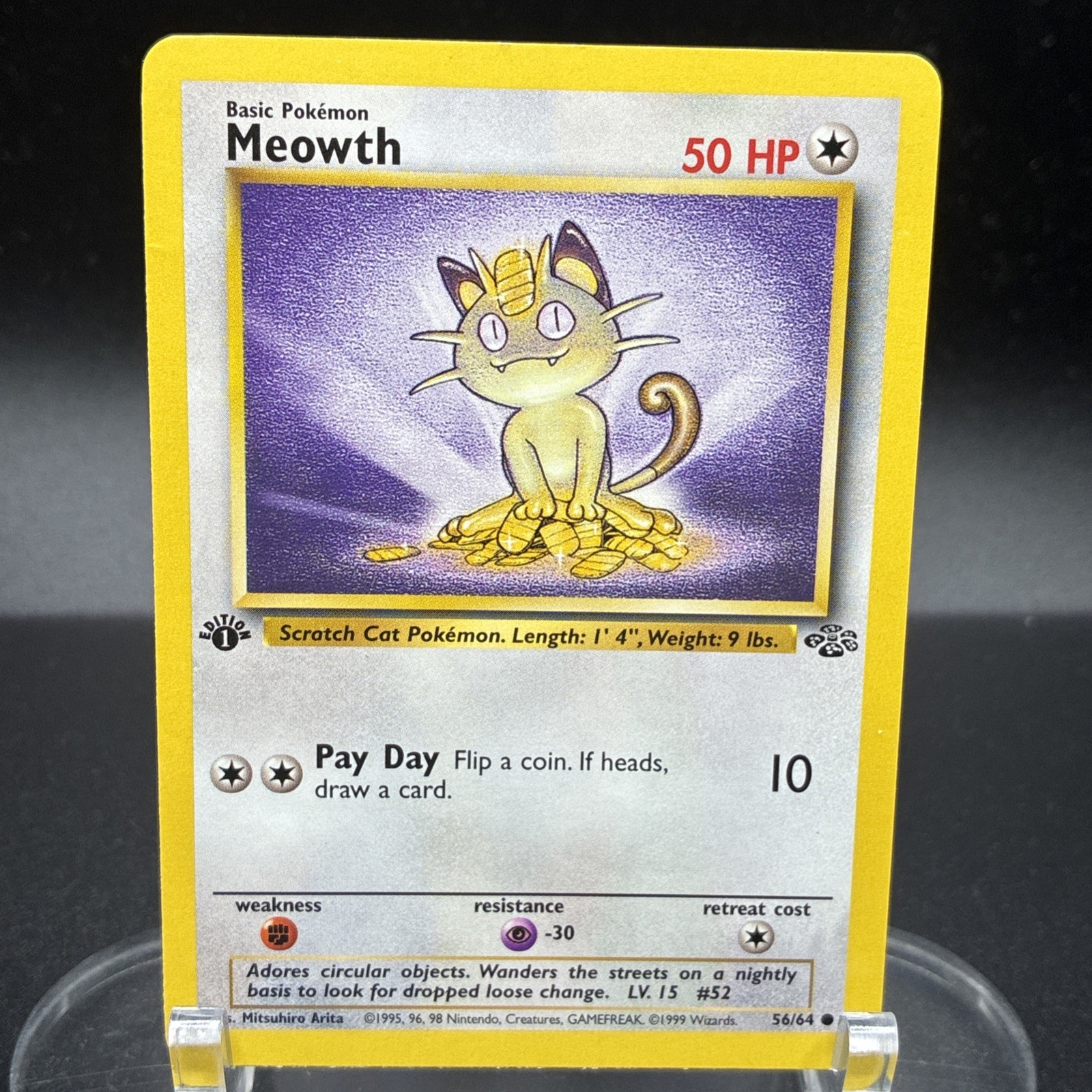 Meowth 56/64 Jungle 1st edition 1999 (LP)