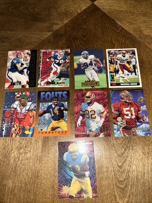 Misc. 1990 s Football 9 Card Lot Excellent Condition!