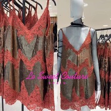 ZARA WOMAN FW25 COLLECTION LIMITED EDITION LACE SEQUIN DRESS 4831/243/303 SALE