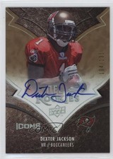 2008 Upper Deck Icons NFL Rookies Rookie Rainbow 104/135 Dexter Jackson Auto 0f2
