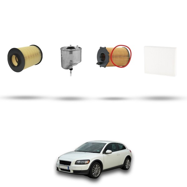 Hoffcar Set Service - 4 Filter FüR Volvo C30 1.6 D2 84Kw Von 2010-image