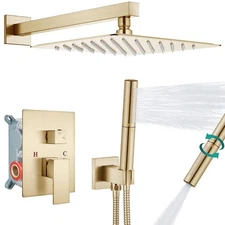 Shower System with Rainfall Shower Head and Handheld Wall Mount,High Pressure...