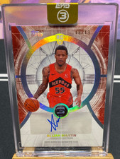 Alijah Martin 2025-26 Topps Three /49 Auto Refractor RC Raptors #RA-AM