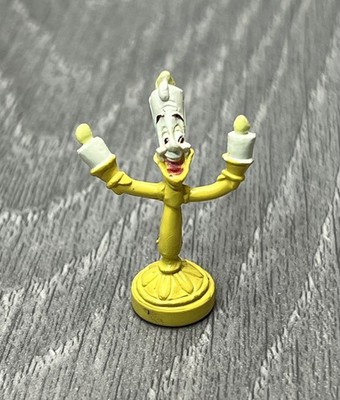 Disney Beauty & The Beast Lumiere Figurine Mini Polly Pocket Yellow Candelabra