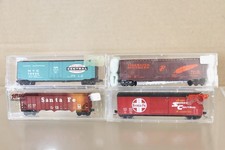 Atlas Microtrains n Spur Rake Of 4 Santa Fe Nyc Ts Box Car Trichter Waggon On