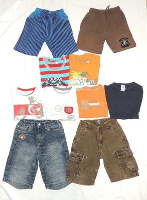 10 Teile Jungen Gr. 110  T-Shirts kurz Shorts Jeans kurz H&M Kleidungspaket Jung