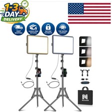 Professional 2-Pack LED Studio Light Set with Tripod for Photography  Streaming
