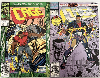 CAGE.  NUMBER'S 1 & 5. (2 ISSUE 1992 LOT). 1ST SERIES. MARVEL COMICS.