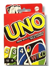 Mattel UNO Card Game set With Customizable Wild Cards NEW PACKAGE ages 2-10 D-9