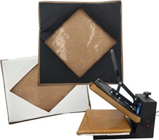 Heat Press Covers 15x15/16x20/16x24 for Top and Bottom Platens 2 Piece Set Reusa