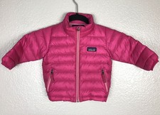 Patagonia Baby Down Jacket 6 Months Pink Girls Full Zip Sweater Youth Kid